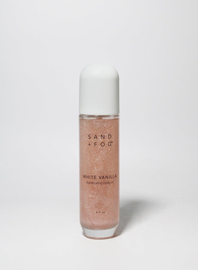 Sand + Fog White Vanilla Illuminating Body Oil, 4 fl oz, Shimmer